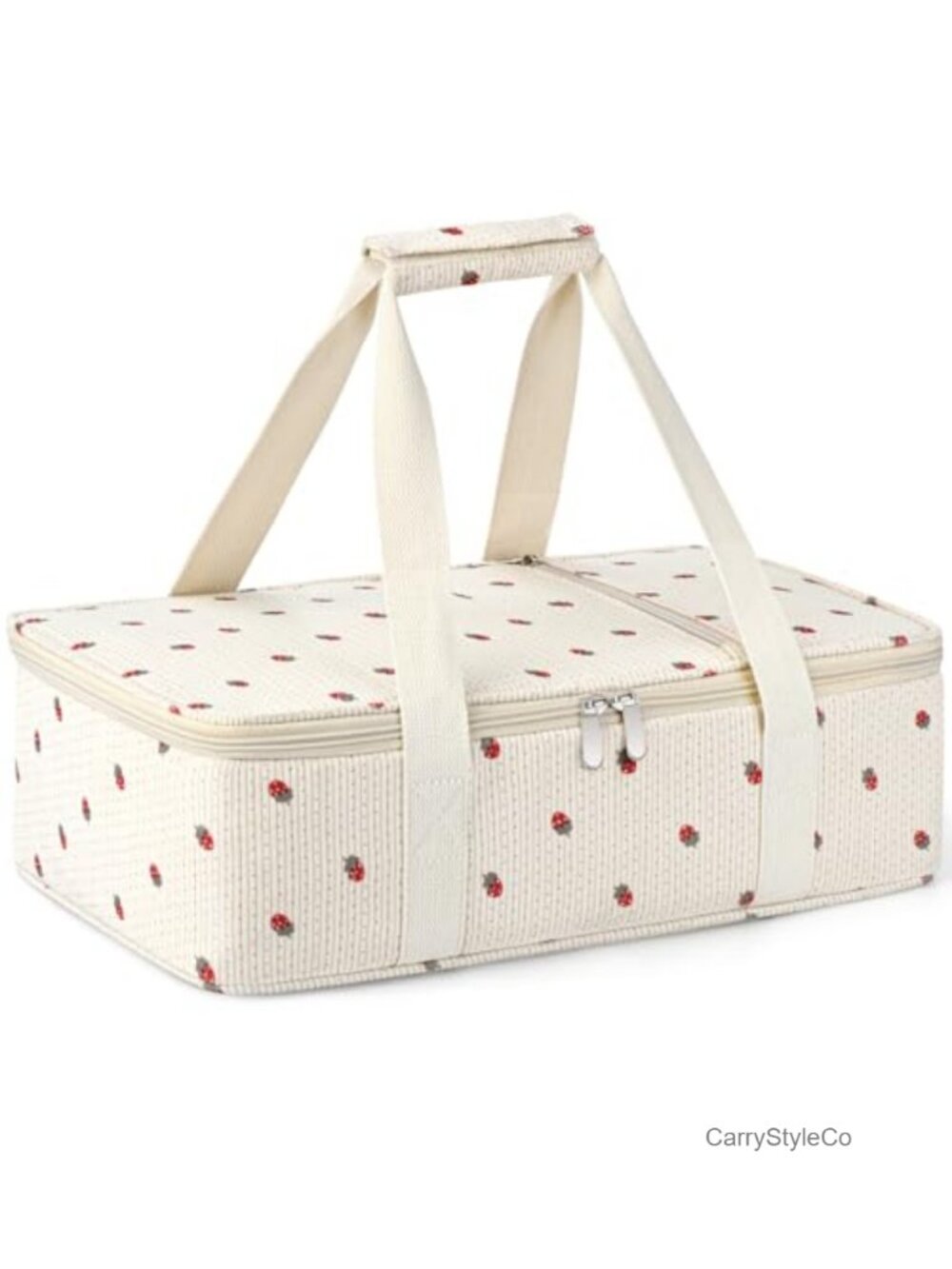 Insulated Casserole Carrier Corduroy Hot Cold Food Travel Bag